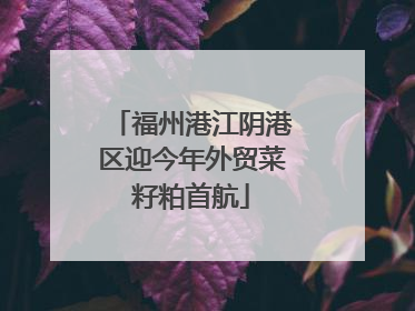 福州港江阴港区迎今年外贸菜籽粕首航